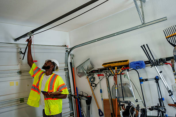 Professional Garage Door Roller Replacement technician working in Shark River Hills, NJ